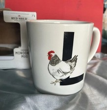 Red Shed Tractor Supply Chicken L Monogram Mug.perfect Christmas Gift.new