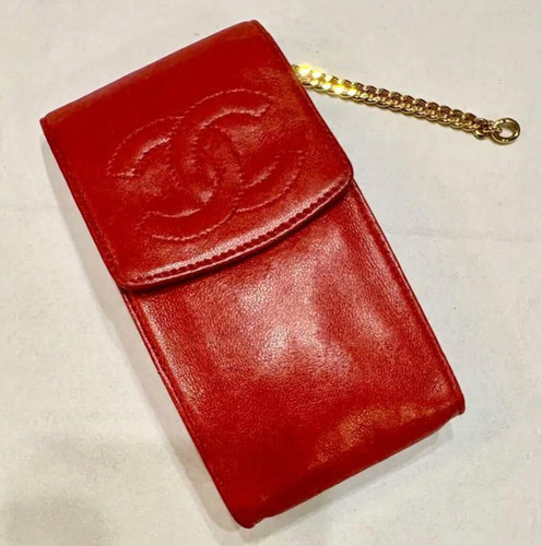 Chanel red color leather - chanel, mini