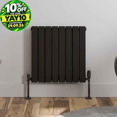 Black designer radiator - black,