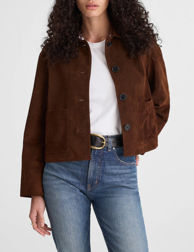 Womens brown suede leather - suede,