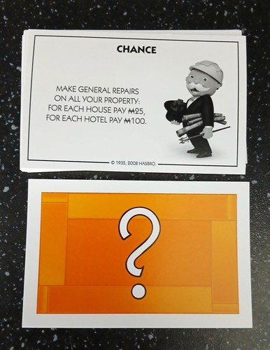 Monopoly chance cards - monopoly,
