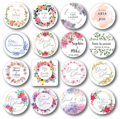 Personalised stickers wedding - stickers,