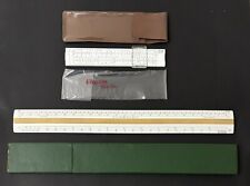 VINTAGE RICON 533 JAPAN & FABER CASTELL/ARMSTRONG 2723 SCALE RULERS & CASES