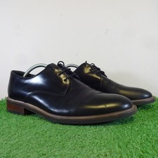 John White Cannon Shoes Size 9 Mens Black Calf Leather Derby Almong Toe Lace Up