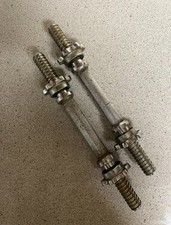 2X Thin Handle Dumbbells In Silver