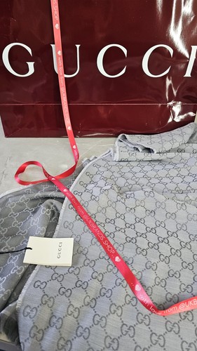 Gucci grey sided scarf - 2,