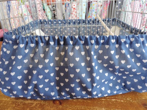 Navy blue white heart - white,