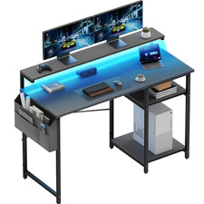 Computer Desk with LED Lights