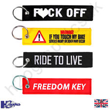 Funny Biker Motorcycle Motorbike Keyring Key Fob Tag Ducati BMW Yamaha Indian