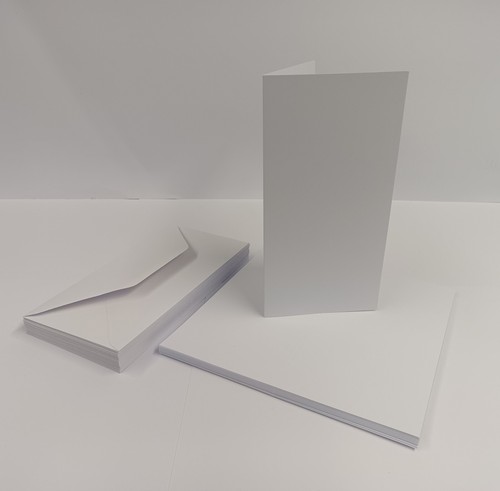 White blank cards - x, dl