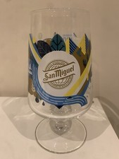 1 X San Miguel Cascada 130 Years Ltd Edition Goblet Pint Glasses 20oz Brand New