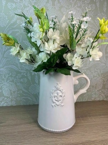 Fleur dis lis ceramic - dis, white