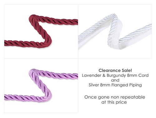 Twisted cord piping - 8mm, silky