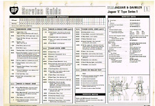 JAGUAR E-TYPE SERIE 1 COUPE ROADSTER 2+2 '61-68 BP MAINTENANCE/LUBRICATION CHART