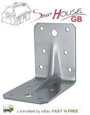 HEAVY DUTY REINFORCED GALVANISED ANGLE L BRACKET CORNER BRACE TIMBER 2,5mm T