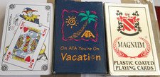 playing cards 3 packs. Magnum, WHsmith & ATV airlines.