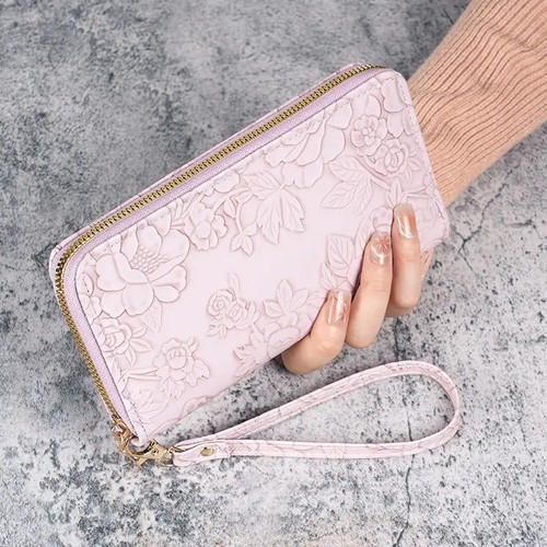 Ladies leather wallet long - ladies,