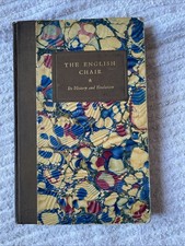 The English Chair: History & Evolution 1937 HC Vintage Hardback Book