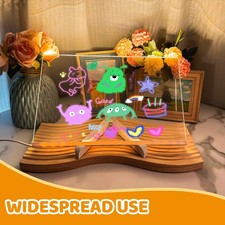 LED Note Board with Colors, Acrylic Dry Erase Board with 7 Pens for Home Office