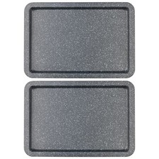 Salter Baking Tray Set of 2 Non-Stick Carbon Steel Oven Sheet Megastone 37cm