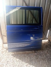 04- TRANSPORTER T5 Right Side Sliding Door with Window LA5W Ravenna Blue 