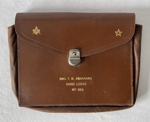 Vintage leather mason masonic - vintage,