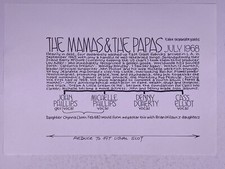 The Mamas & The Papas 1968 Pete Frame Rock Family Tree Twig Pete Frame Archive