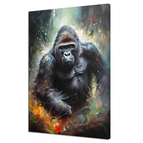 Colourful silverback gorilla - silverback,