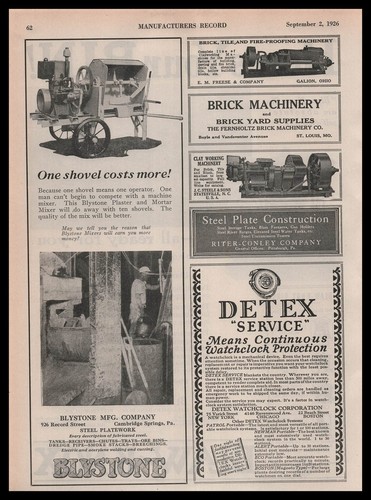 1926 blystone mfg cambridge - 1926, co