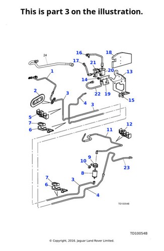 Jaguar genuine fuel feed pipe - fuel,