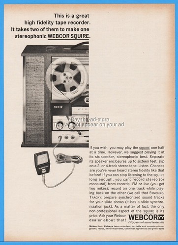 1963 webcor high fidelity reel - 1963,