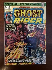 GHOST RIDER #9 (1974) VF - Gil Kane Cover MEPHISTO Coupon Intact! W/O Pages