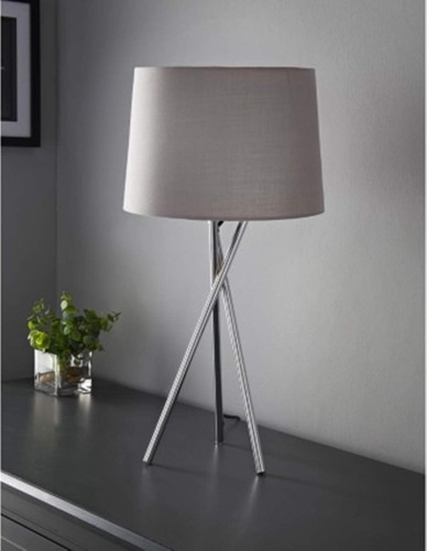 Tripod table lamp - tripod, grey