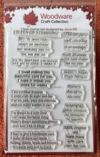 Woodware Clear Text Stamps -