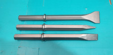 3pc 32mm Hex Breaker Chisel Set JCB Hydraulic Concrete Breaker Beaver 48CM