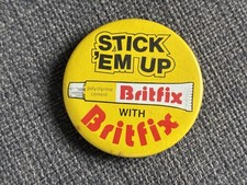 Vintage 1980s Badge Stick 'Em Up with Britfix. Model makers badge. NO PIN