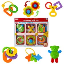 BPA Free Baby Rattles And Teethers Hand Shaker Teething Ring Toy Newborn Infant