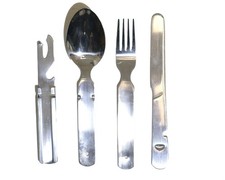Genuine British Army Stainless Steel 4 piece Cutlery Set KFS