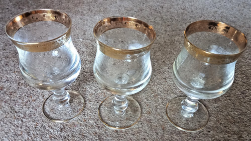 Vintage set gold rimmed - of, 3