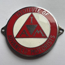Institute Of Advanced Motorists Car Metal Badge.