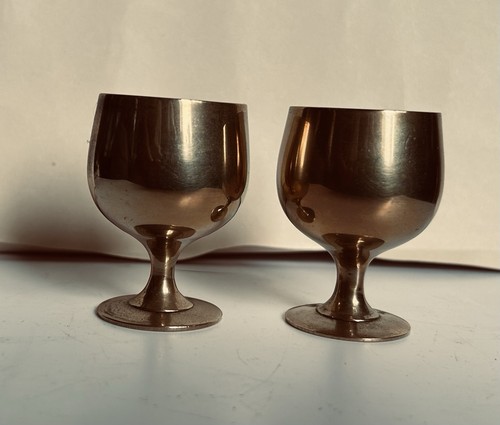 Pair old small brass - old,