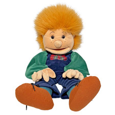 Vintage Folkmanis Boy Hand Puppet Ginger Dungarees Collectable Soft Plush Toy