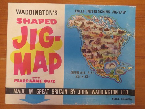 Vintage waddingtons jig map - vintage,