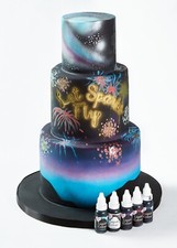 Food Colouring Rainbow Dust Flo Liquid Colours Airbrush Edible cake decoration!