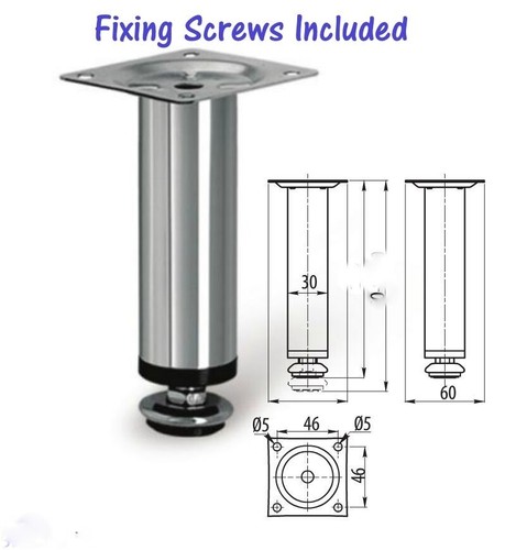 Chrome feet plinth legs - 4,