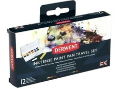 NEW Derwent Inktense Professional Permanent Watercolour Paint Pan Travel Set# 01