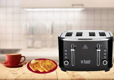 Russell hobbs Stylevia  4 slice toaster Defrost Wide Slots Blue LED 26292 Black