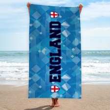 ENGLAND | Euro's | Beach Towel | Retro Football | Holiday Towel | St George