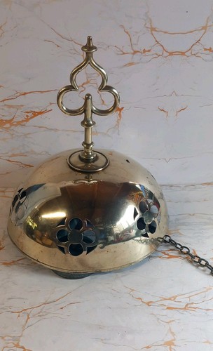 Antique outsize brass santus - outsize,