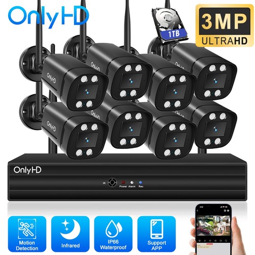 8ch nvr 3mp camera wireless - 8ch,